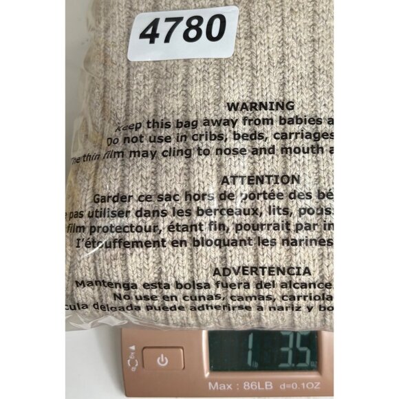 Ralph Lauren Beige Cable Knit Sweater size Medium Ribbed Pullover - Picture 5 of 5